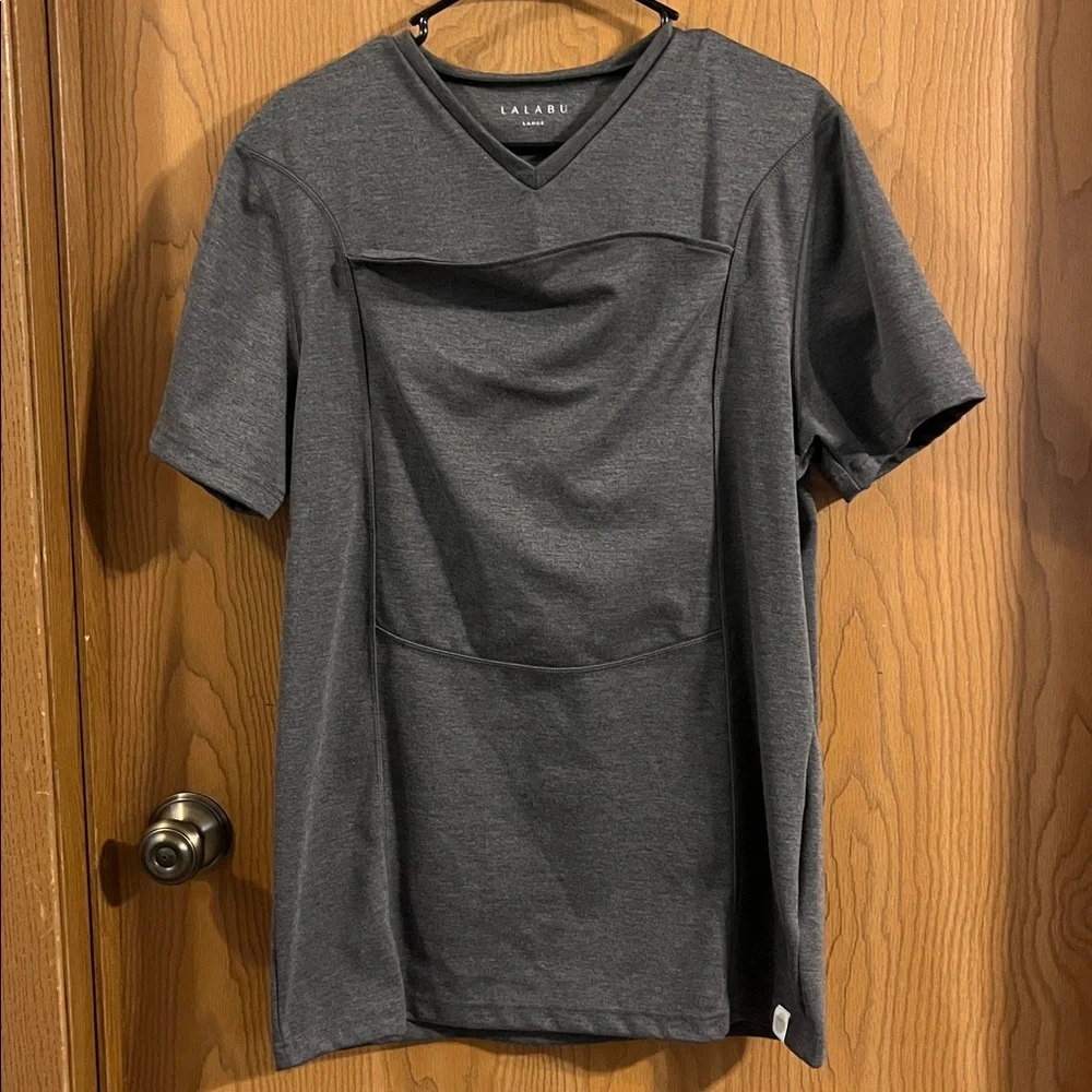 Lalabu Gray Baby Soothing Dads Shirt‎ for Babywearing Large - Picture 4 of 10